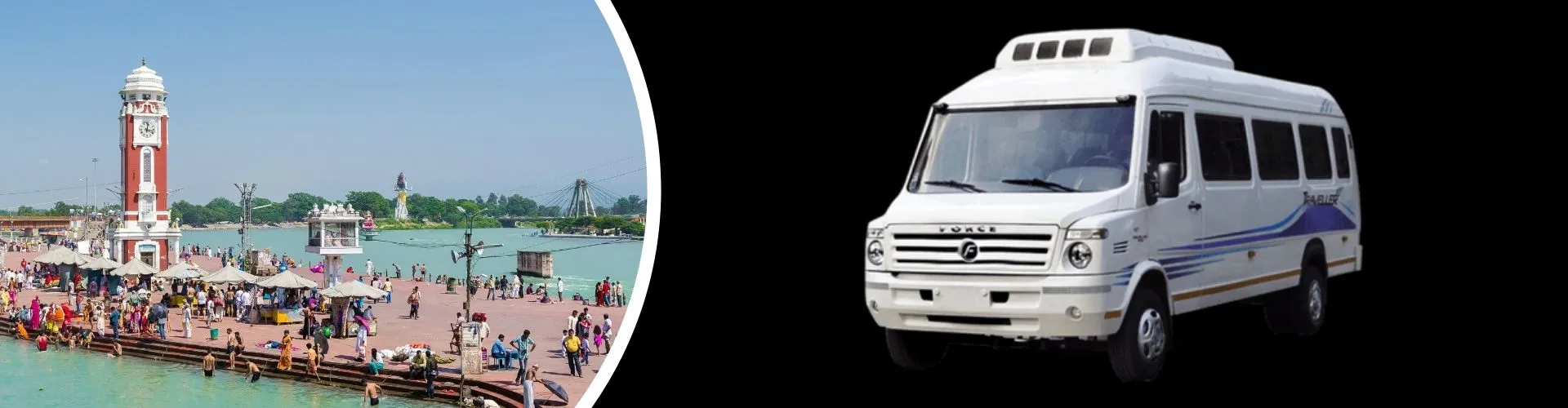 Delhi to Haridwar Tempo Traveller starts at 6000 Rs/day